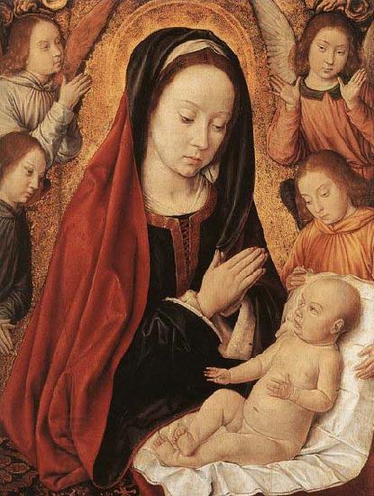 Master of Moulins Madonna and Child Adored by Angels oil painting picture